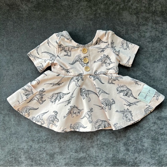 Jane + Jo Dinosaur Tunic and Bloomers Set Size 6-9 Months - Picture 2 of 10